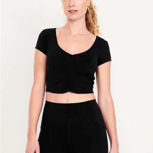 NWT StudioSmooth Ruched Crop Top